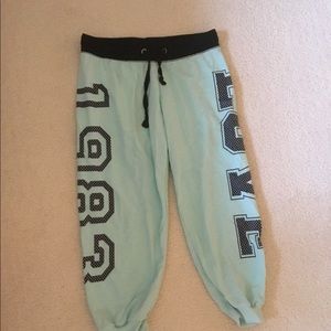 Light Teal Graphic Joggers